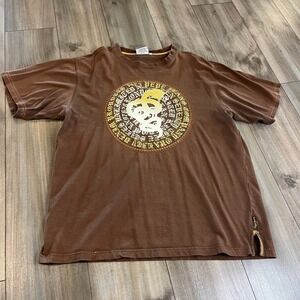 Pepe Jeans London Graphic T-Shirt Brown Short Sleeve Cotton XL Bin N-24